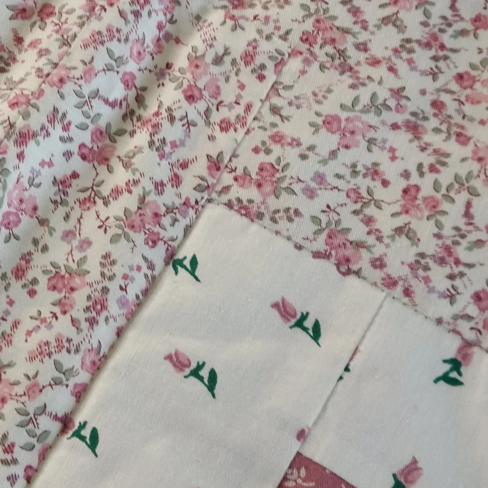 Handmade log cabin quilt tapestry